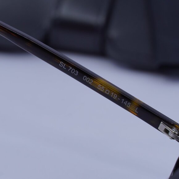 Saint Laurent SL703 002 Cat Eye Sunglasses - Dark Havana/Grey - Picture 7 of 10